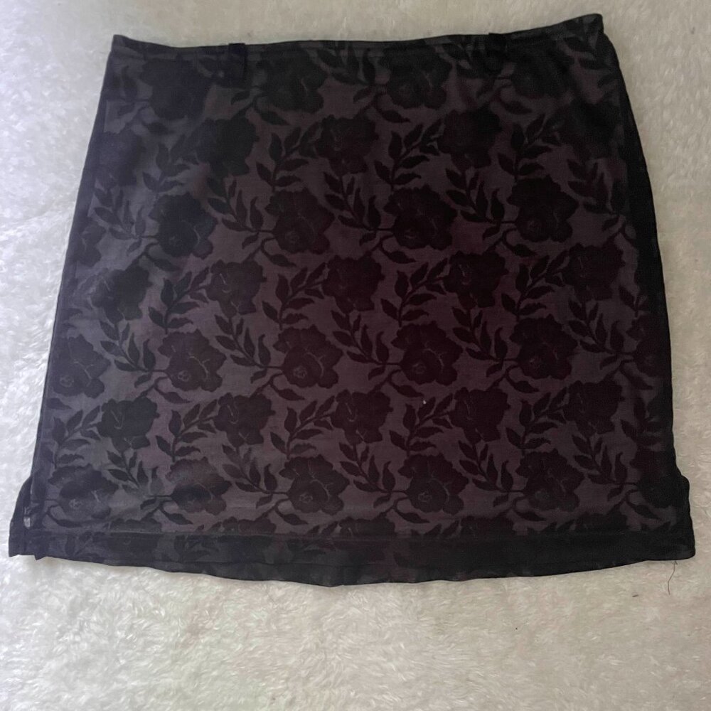 90s black and purple skirt